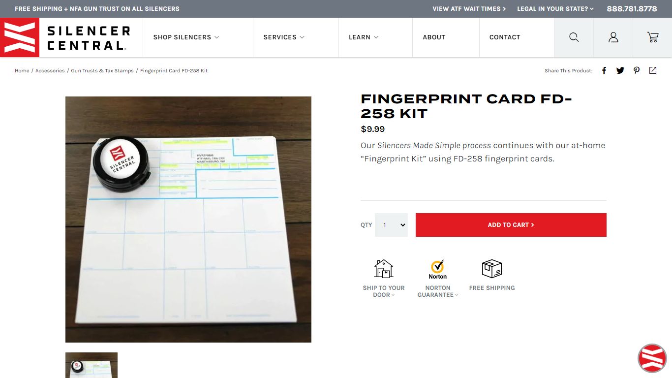 Fingerprint Card FD-258 Kit – Silencer Central
